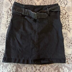 black denim free people skirt size 8